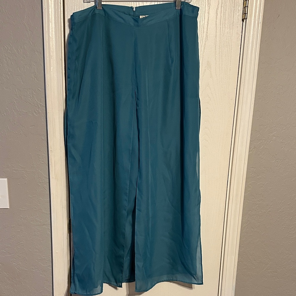 Elegant Teal Women's Trousers